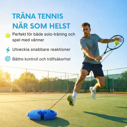 Portabel tennistränare med reboundboll