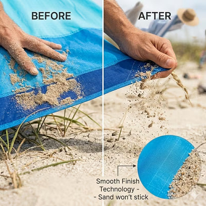 Extra Stor Lättvikts Sandtät Strandmatta